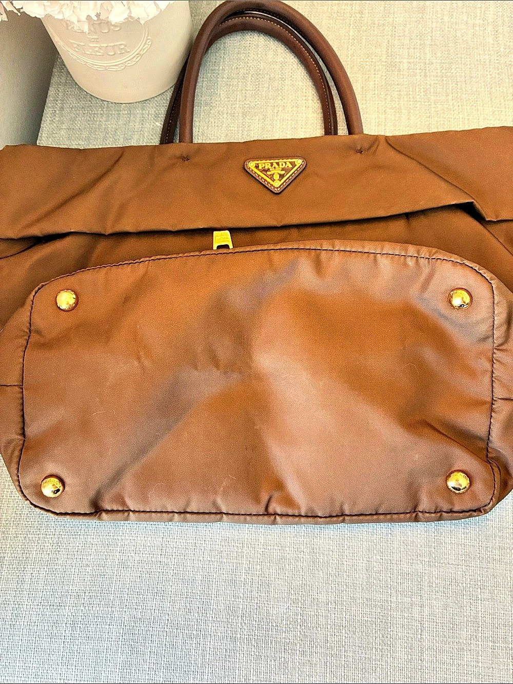 Prada Nylon Tote Bag Brown - Picture 3 of 8
